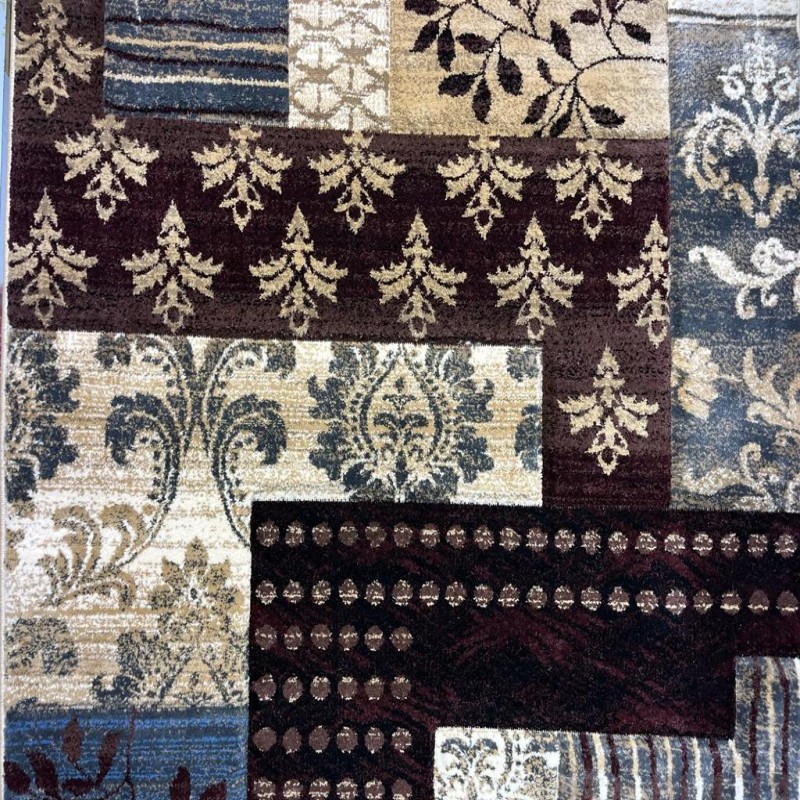 Designer Indian Carpet In Beige Color