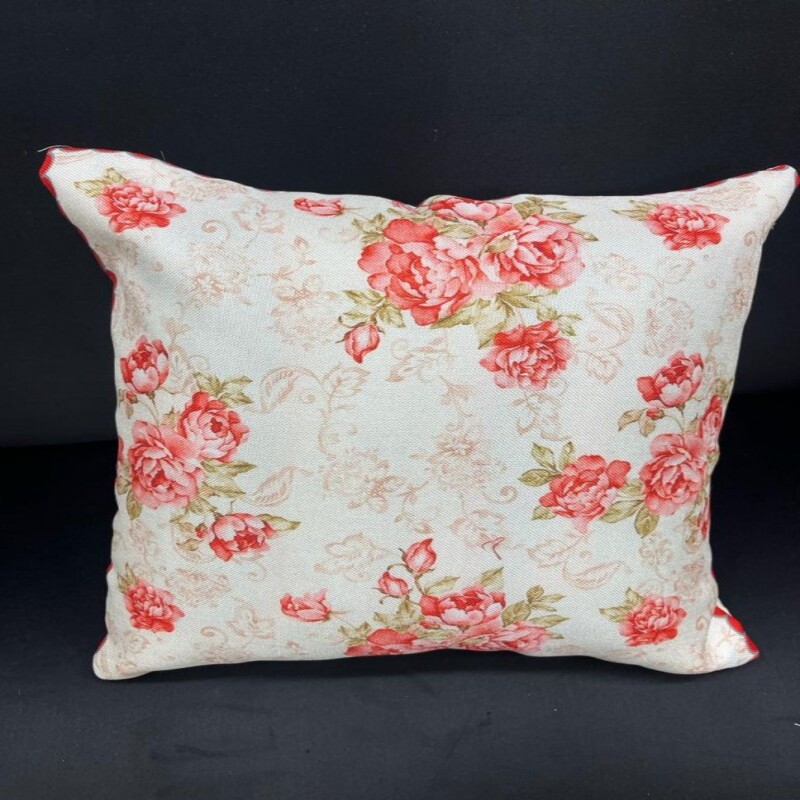 Pink Color Flower Design Cushion Cover