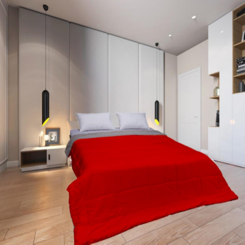 Red & Grey Reversible Duvet Comforter For Single Bed